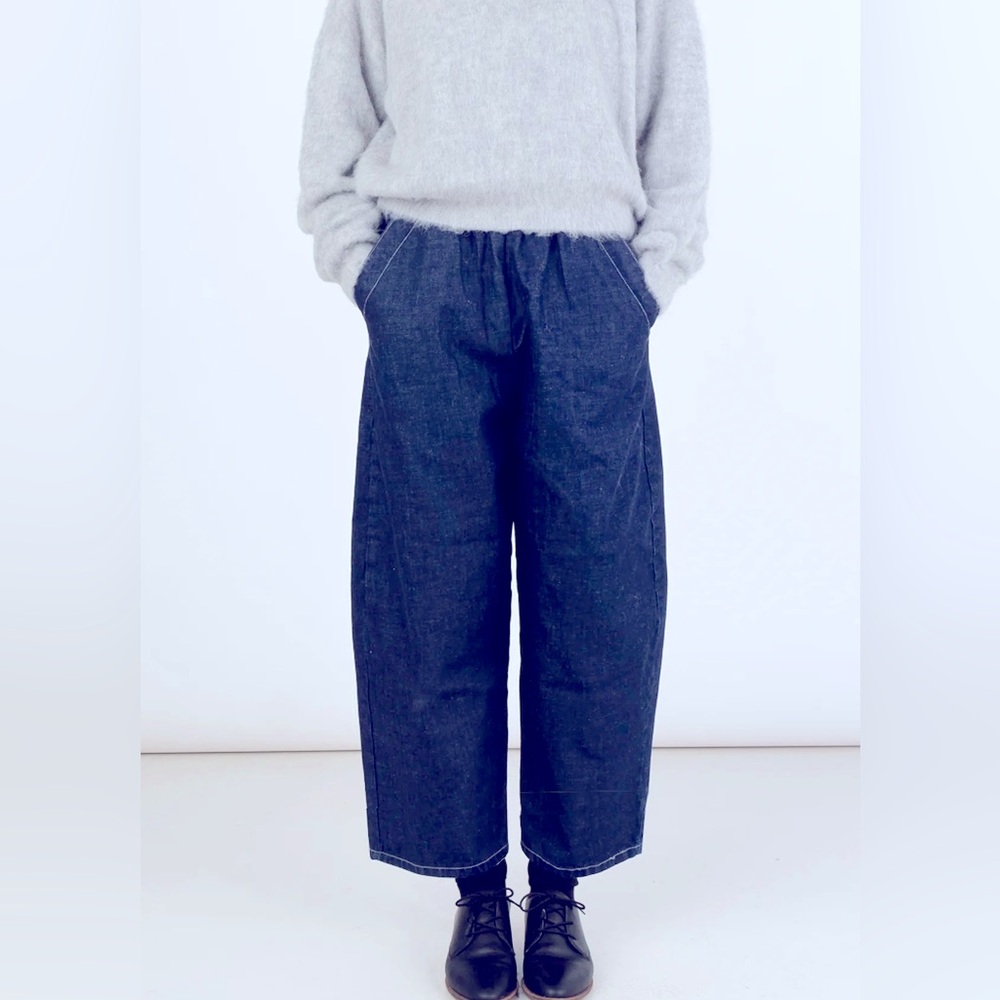 Micaela Greg Barrel Pants Dark Indigo